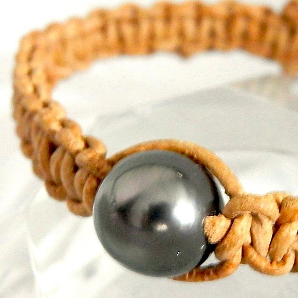 Tahitian BLACK South Sea pearl bracelet - Picture 8 of 8
